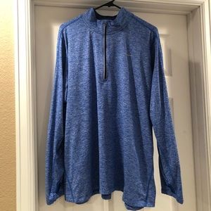 Nike blue and white pullover half zip.